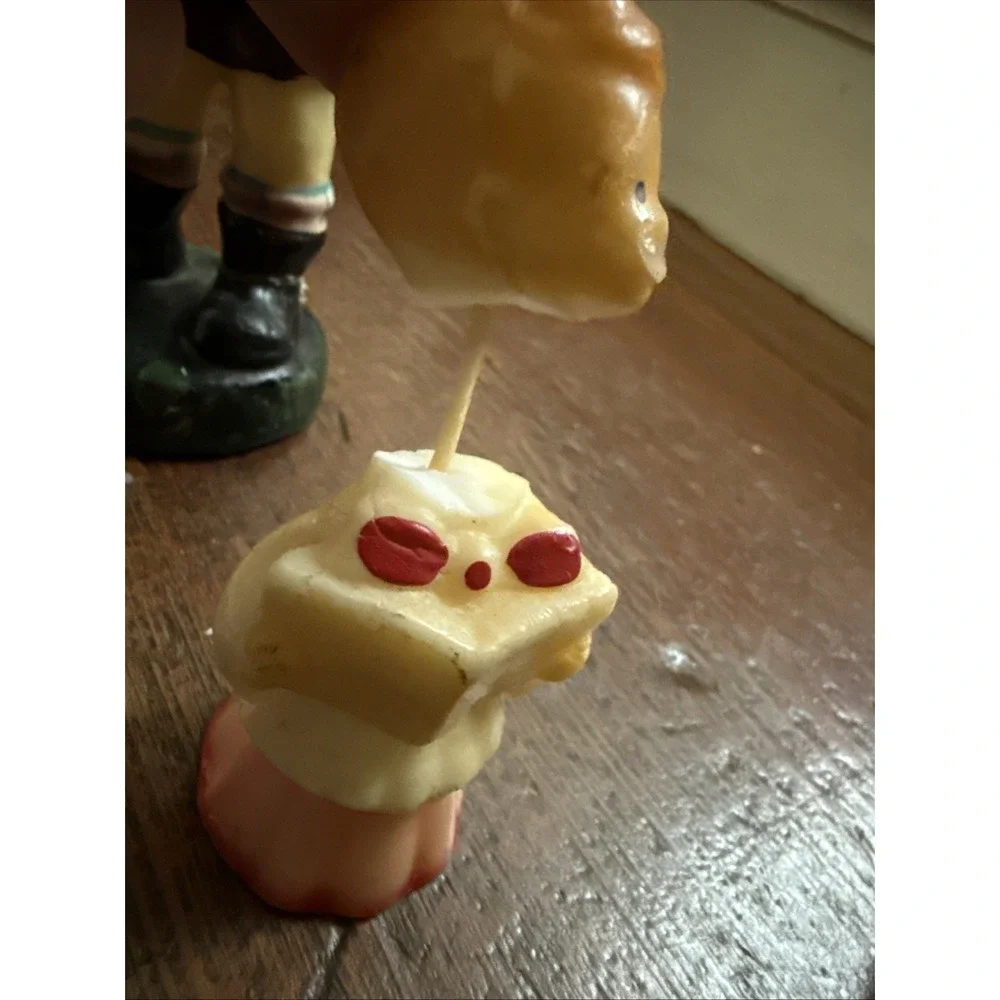 Vintage 5-Snowmen,2-Santa,2-pillar,2-standing boy & girl,‎ 1 mini girl candles
